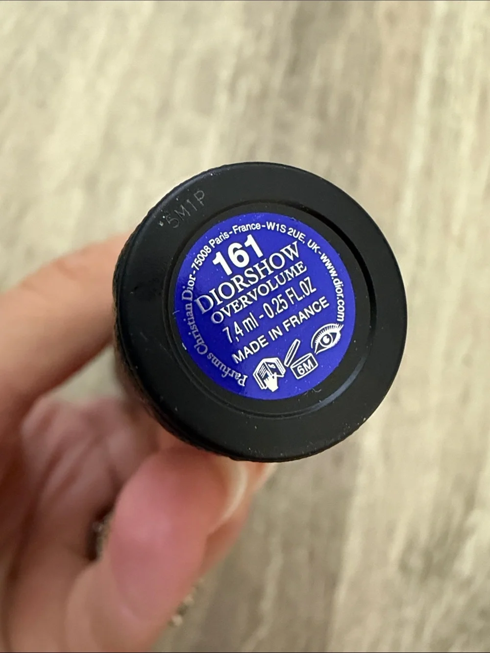 Dior Black Quilted Mascara in blue